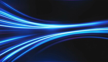 Fototapeta premium Technology blue background concept. Speed ​​motion pattern and motion blur on dark blue background.