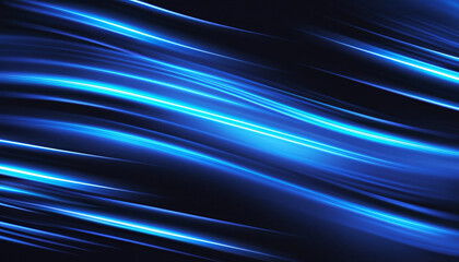 Technology blue background concept. Speed ​​motion pattern and motion blur on dark blue background.