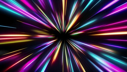 Technology colorful background concept. Speed ​​motion pattern and motion blur on dark blue background.