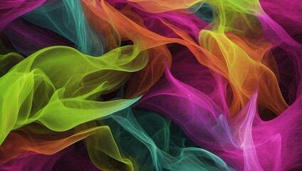 Playful abstract art with energetic flames in fuchsia and neon green, creating a vibrant and animated texture that exudes dynamism.