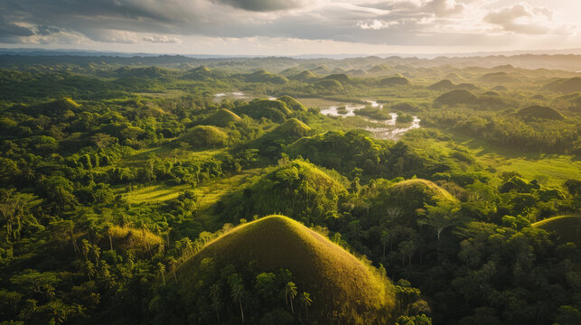 Island Bohol, The Chocolate Hills, aerial view