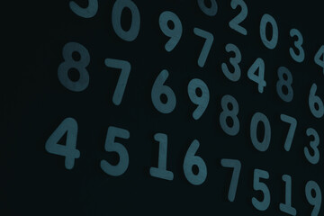 Background of numbers. from zero to nine. Numbers texture. Finance data concept. Matematic....