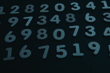 Background of numbers. from zero to nine. Numbers texture. Finance data concept. Matematic....