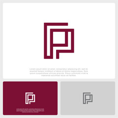Initial Vector P Logo Design. Initial P Monogram Logo Vector Template. 