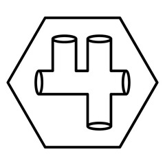  water pipe line icon