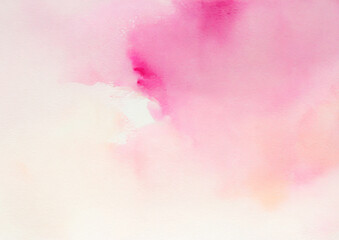 Obraz premium ピンクの水彩背景テクスチャー 