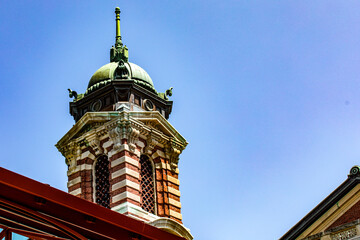 A tower of the Ellis Island Immigration Museum, this was New York's U.S. Customs House, the gateway...