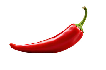 fresh red chili on transparent background, Ai Generated