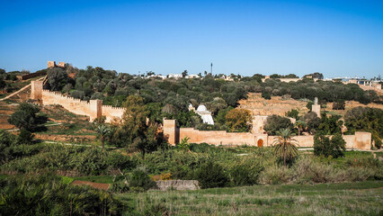 Fototapeta na wymiar The landscape of Rabat, the capital city of Morocco.