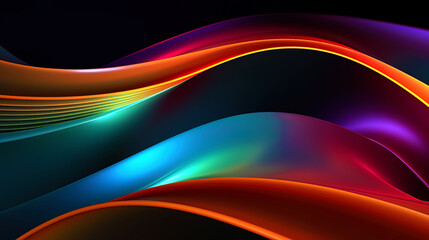 Fototapeta premium Abstraction with digital waves and smooth transitions