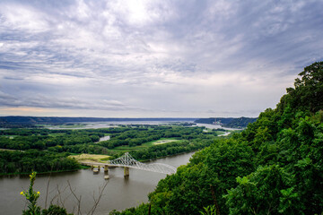 Fototapeta na wymiar High Above The Mississippi River
