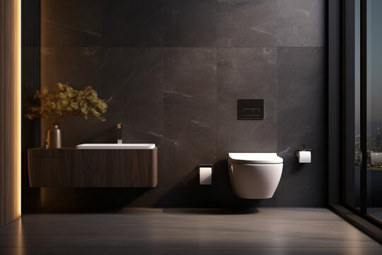 A modern and luxury bathroom