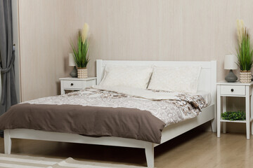 bedroom, bed linen bright room