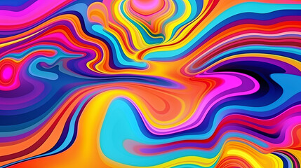 Abstract background in the style of psychedelia with bright colors