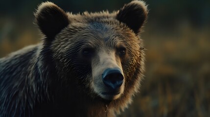 bear, cinematic, shot, dawn, wildlife, nature, majestic, wilderness