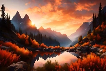  Envision the first light of Autumn touching the mountains, creating a scene that blurs the lines between reality and fantasy. © Muhammad