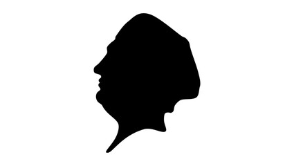 Thomas Pelham-Holles, 1st Duke of Newcastle, black isolated silhouette