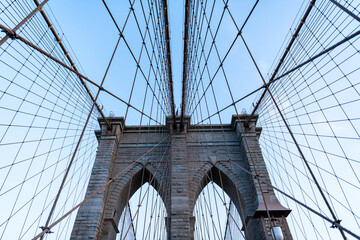 Brooklyn bridge in ny. brooklyn bridge of new york city. new york bridge for Manhattan and Brooklyn. way to manhattan. urban architecture of new york city. brooklyn landmark. Stunning architecture