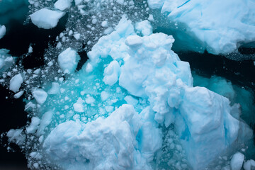 Top Down View of Fragmented Glacial Sea Ice
