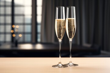 Expensive and premium champagne flute glasses