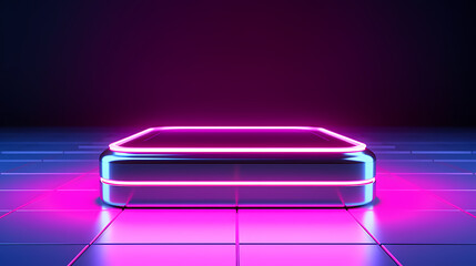 3D rendering minimalist background product booth, podium, stage, product commercial photography background, cosmetics booth