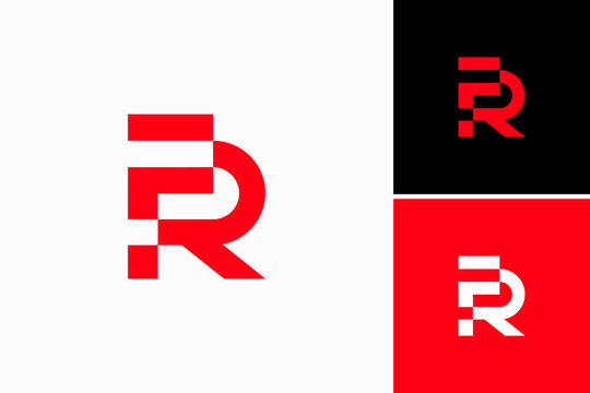Initial letter FR simple logo vector 