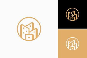 Real estate building logo vector 