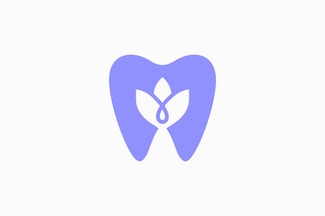 dental nature leaf Vector Logo Premium