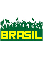 Brazil fans silhouette