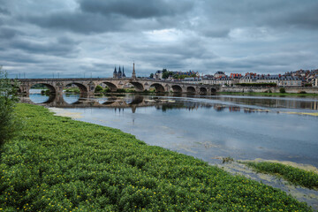 Fototapeta premium The town of Blois - Loire river
