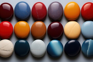 Colorful pebble stones