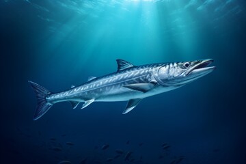 Obraz premium Silver and grey color fish in the ocean