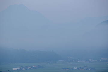 fog over the mountains
