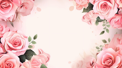 Floral frame with decorative flowers, decorative flower background pattern, floral border background