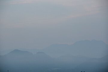 fog over the mountains