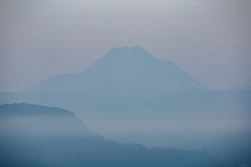 fog over the mountains