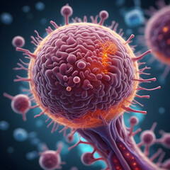 Microscope illustration of human cell