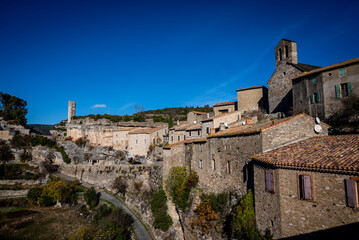 Obraz premium Minerve village in the Hérault department declared as selected as one of Les Plus Beaux Villages de France (