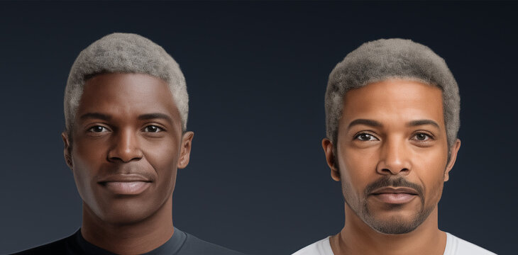 Male illustration Portrait isolated in a minimalist flat gray background, realistic drawings of a Man, male profile avatar, handsome guy close up portrait shot, Realistic drawing of a cute man's face