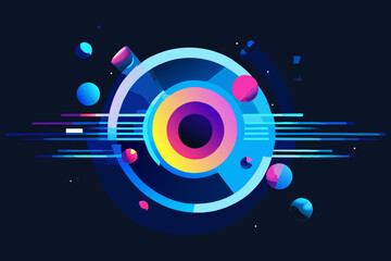 Obraz premium Quantum energy harvesting vektor illustation