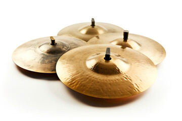 Play Cymbals isolated on white background created with Generative Ai