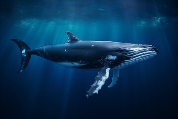 Fototapeta premium Closeup of a whale underwater
