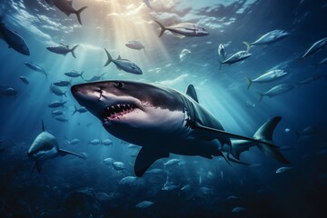 Closeup of a deadly shark