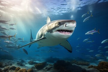 Closeup of a deadly shark