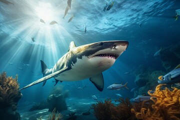 Fototapeta premium Closeup of a deadly shark