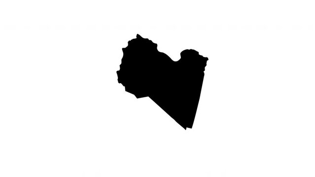 Libyan map icon animated video