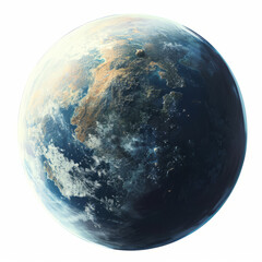 earth from space concept art white background