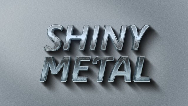 Shiny Realistic Metal Reflective Text Title Intro