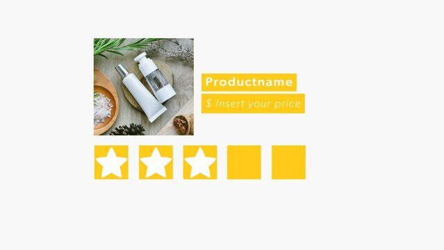 Rating Star Review Score Animated Infographics