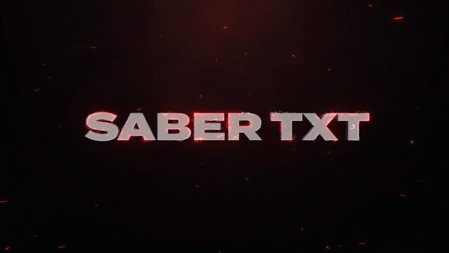 Sci-Fi Saber Magic Particles Glowing Text Title Intro